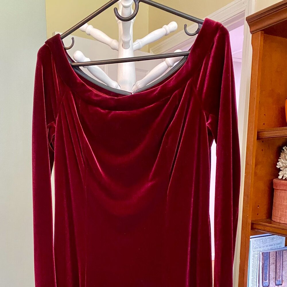 Joseph Ribkoff Red/burgundy Velvet Dress